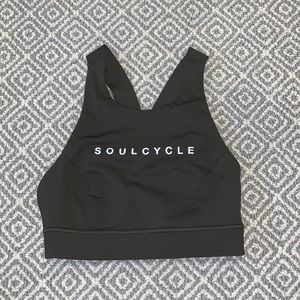 Lululemon x Soulcycle hunter green sports bra sz 4